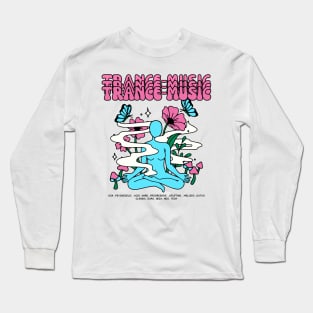 TRANCE  - Music Meditation (pink/black/blue) Long Sleeve T-Shirt